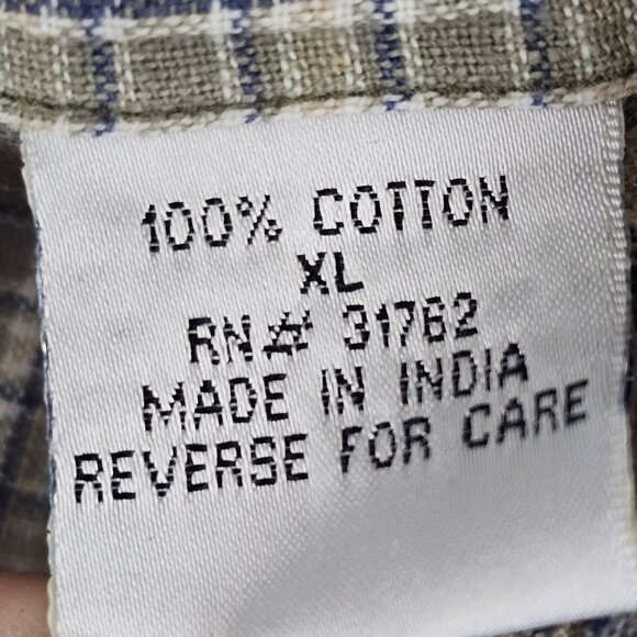 Cottage Core Plaid Academia Maxi Dress XL Green/Brown Navy Boho Spring Practical - Picture 11 of 13